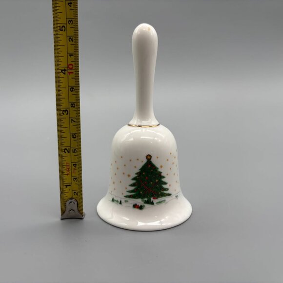 Vintage Bone China Christmas Dinner Bell with Tree Design – In Original Box - Picture 5 of 5